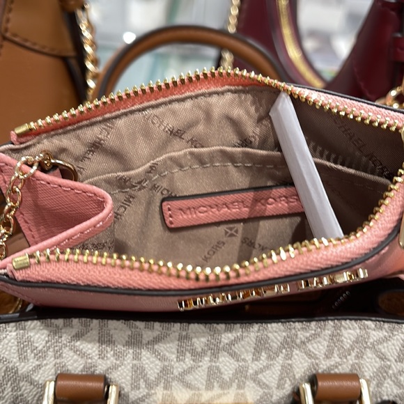 MICHAEL KORS SMALL TOP ZIP COINPOUCH WITH ID CARD CASE WALLET 
PRIMROSE 
NWT - Picture 8 of 16